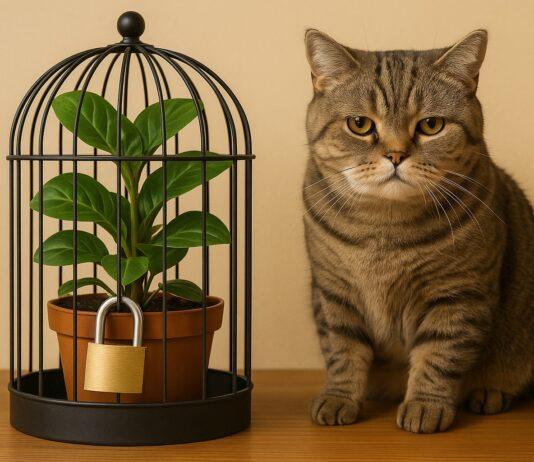 Come proteggere le piante di casa dai gatti