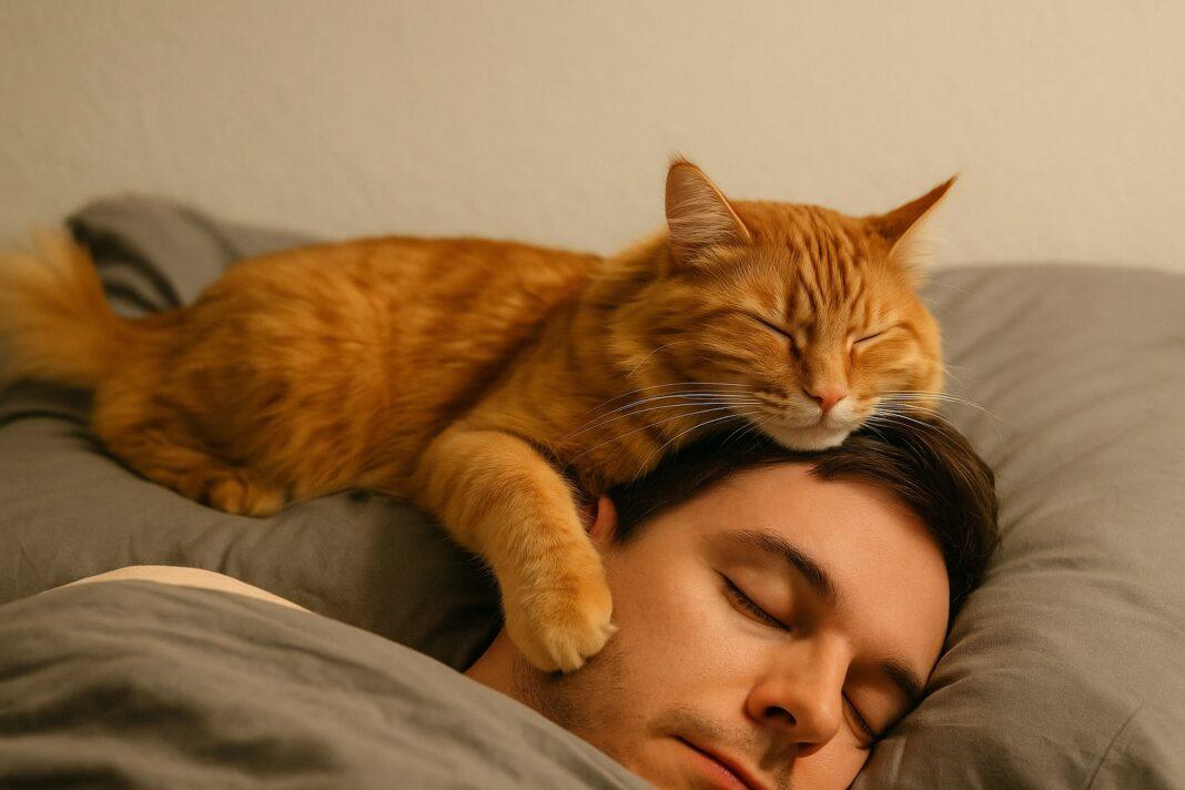 Gatto che dorme sulla tua testa- significato e soluzioni Gatto che dorme sulla tua testa: significato e soluzioni