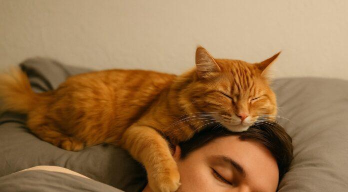 Gatto che dorme sulla tua testa: significato e soluzioni Gatto che dorme sulla tua testa: significato e soluzioni