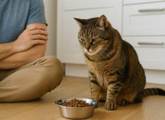 Gatto che finge di non avere fame