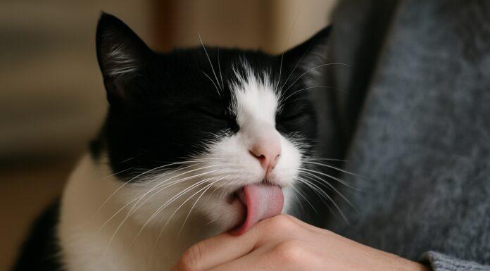 Gatto che lecca il padrone: affetto o stress? Gatto che lecca il padrone