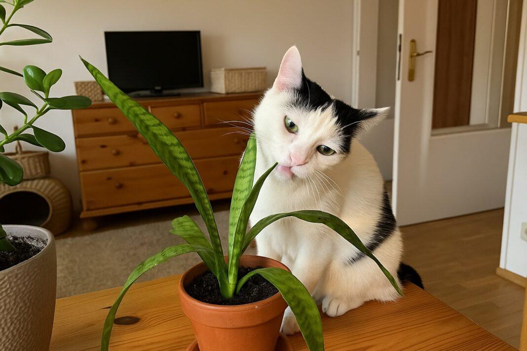 Gatto che mangia piante Gatto che mangia piante