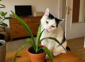 Perché i gatti mangiano le piante? Cause, rischi e soluzioni Gatto che mangia piante