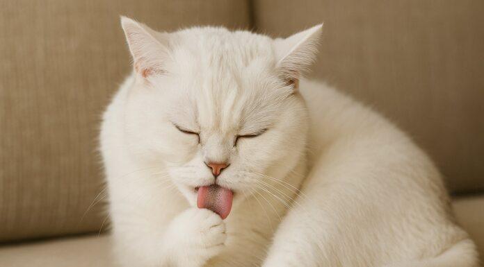 Gatto che si lecca compulsivamente: stress o patologia? Gatto che si lecca compulsivamente