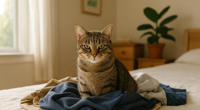Gatto che si siede sulla tua roba: controllo territoriale o bisogno di attenzione? Gatto che si siede sulla tua roba