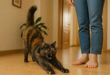 Gatto che si stiracchia davanti a te: segnale sociale sottovalutato Gatto che si stiracchia davanti a te