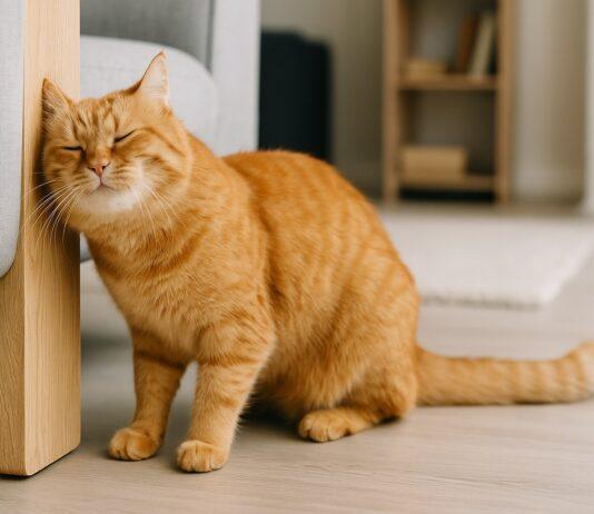 Gatto che struscia il muso ovunque: cosa sta comunicando
