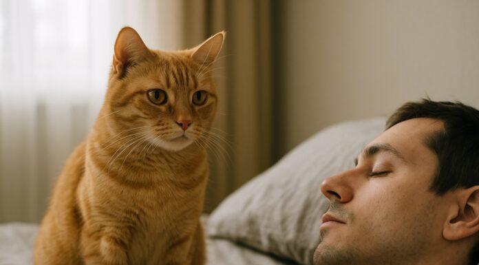 Gatto che ti guarda dormire: cosa significa davvero Gatto che ti guarda dormire