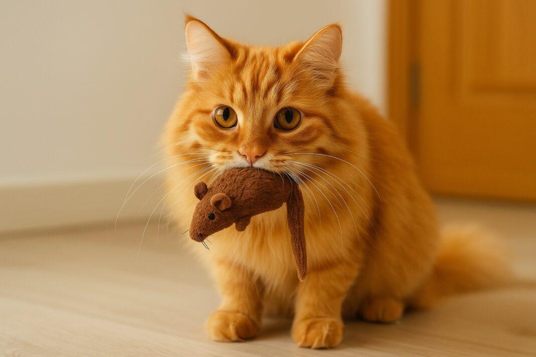 Gatto che ti porta i giocattoli: cosa ti sta “chiedendo” davvero