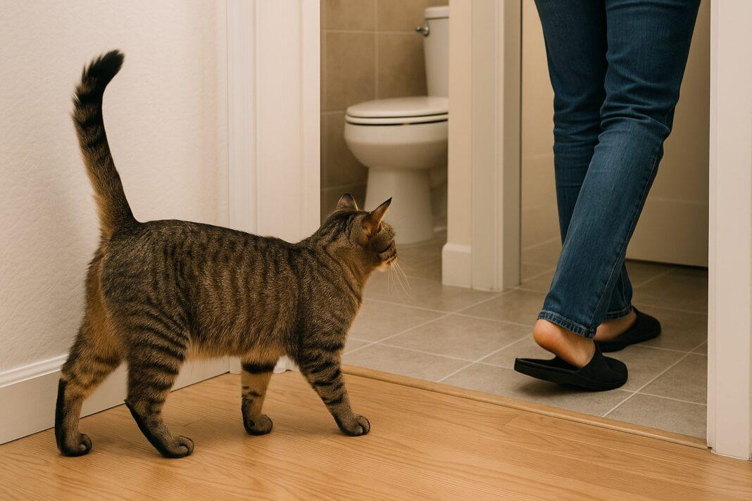Gatto che ti segue fino in bagno Gatto che ti segue fino in bagno