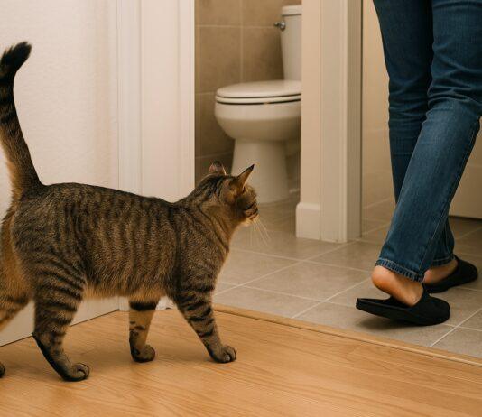 Perché il gatto ti segue in bagno? Tutti i motivi e cosa fare Gatto che ti segue fino in bagno