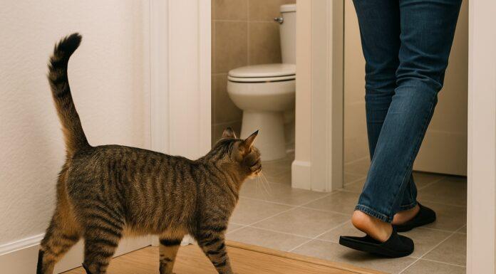 Perché il gatto ti segue in bagno? Tutti i motivi e cosa fare Gatto che ti segue fino in bagno