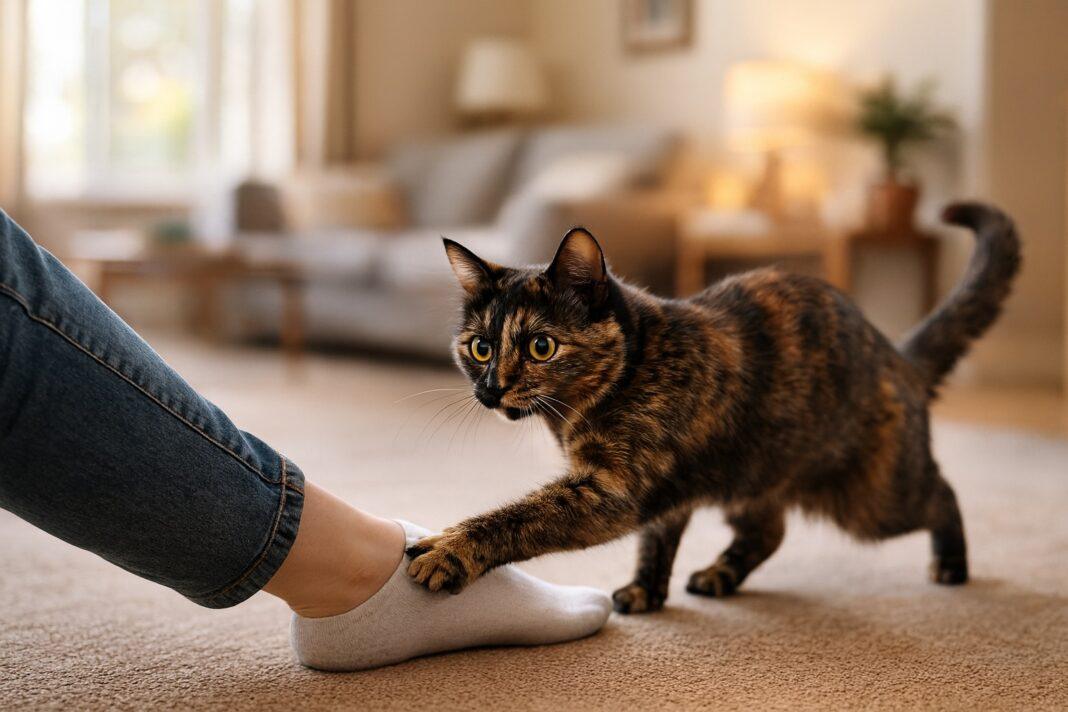 Gatto che ti tocca con la zampa e poi scappa Gatto che ti tocca con la zampa e poi scappa