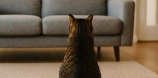 Gatto di spalle: fiducia o fastidio