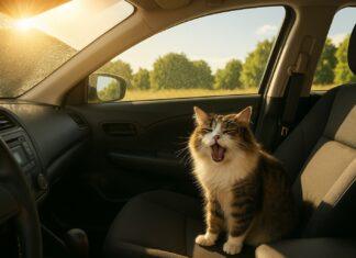 Gatto e viaggi estivi: caldo, auto bollenti e colpi di calore: come evitarli Gatto e viaggi estivi