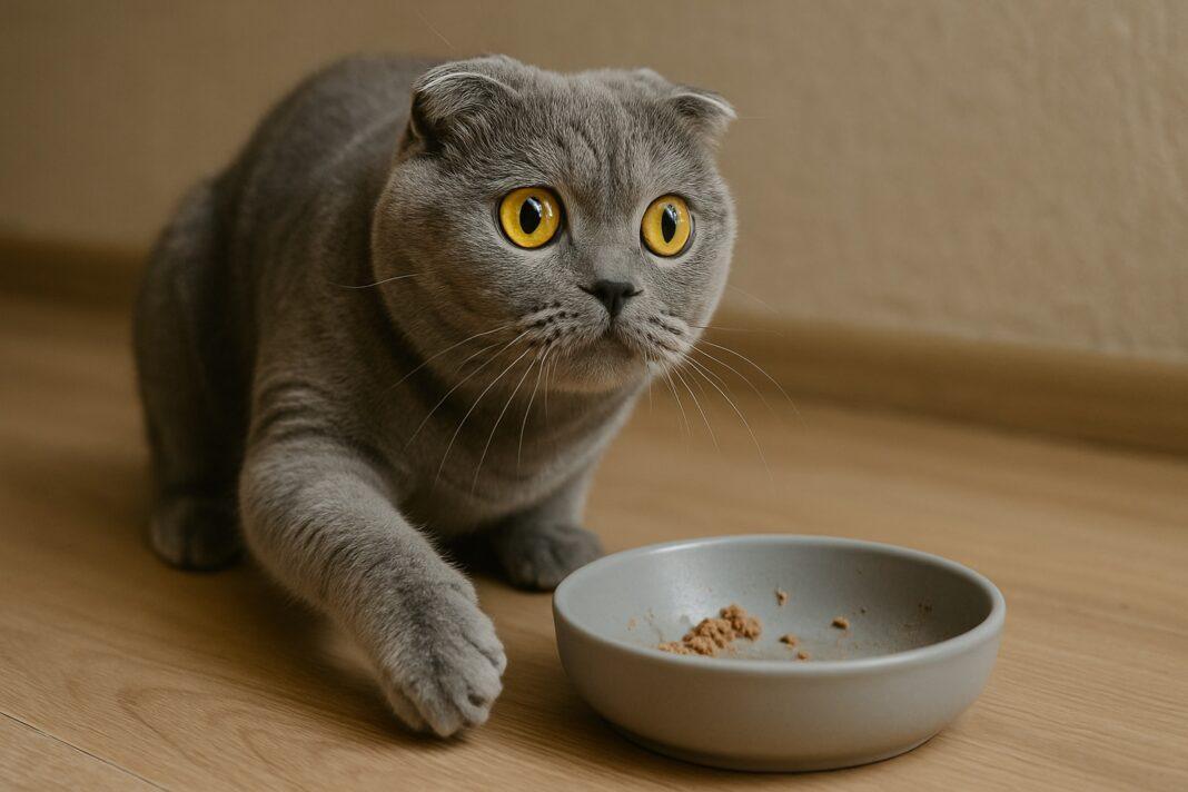 Perché i gatti grattano il pavimento dopo aver mangiato