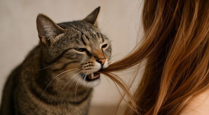 Perché i gatti mordicchiano i capelli? Scopri il motivo Perché i gatti mordicchiano i capelli
