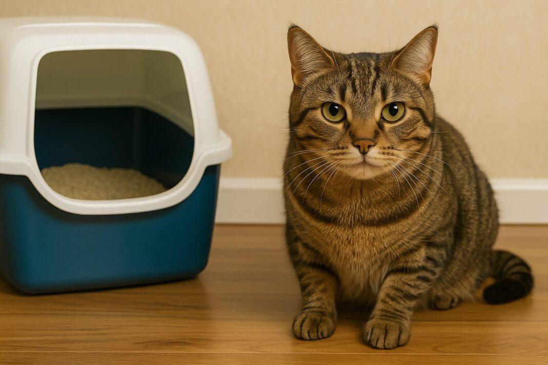 Perché il gatto fa la “guardia” alla lettiera