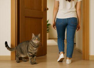 Perché il gatto ti “scorta” da una stanza all’altra