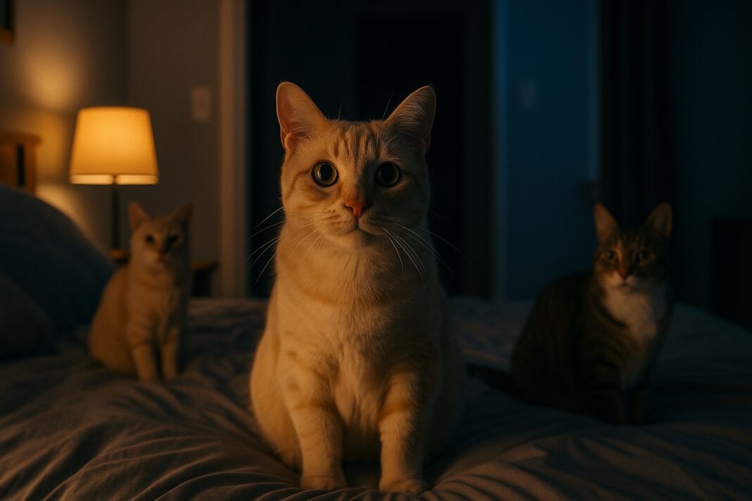 gatto che miagola di notte