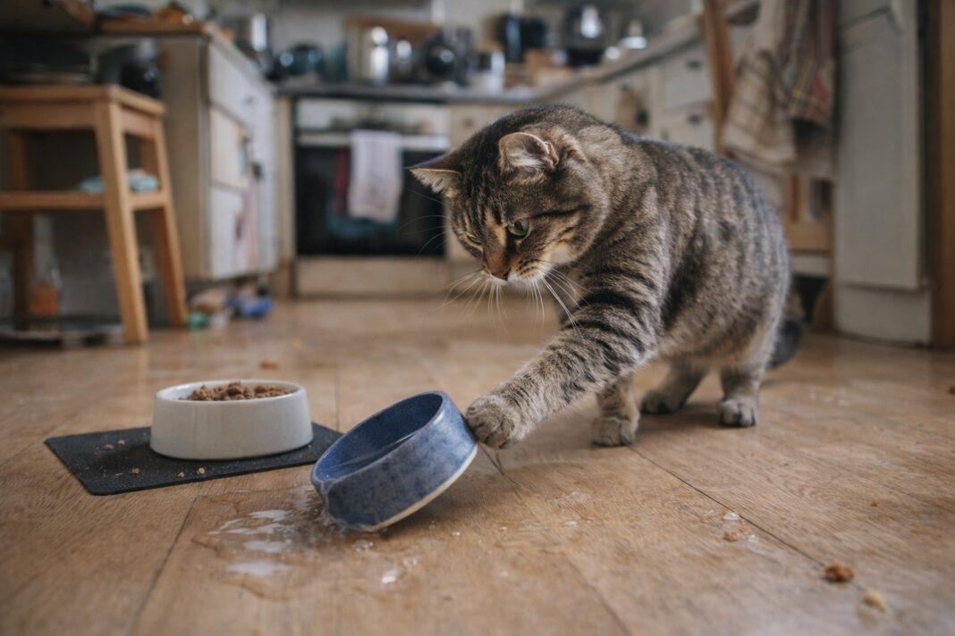 Come evitare che il gatto rovesci ciotole e distributori Come evitare che il gatto rovesci ciotole e distributori