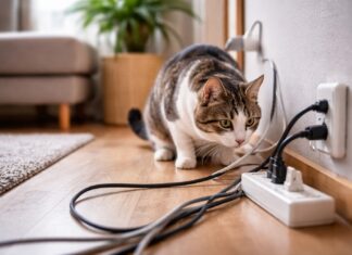 Come nascondere i cavi per evitare incidenti col gatto Come nascondere i cavi per evitare incidenti col gatto