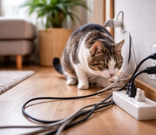 Come nascondere i cavi per evitare incidenti col gatto