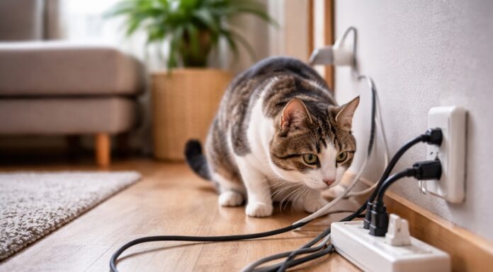 Come nascondere i cavi per evitare incidenti col gatto Come nascondere i cavi per evitare incidenti col gatto