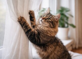 Come proteggere tende e tessuti leggeri dalle unghie del gatto Come proteggere tende e tessuti leggeri dalle unghie del gatto