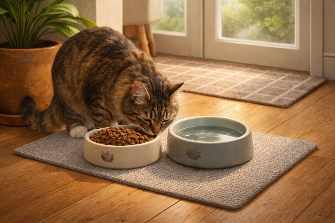 Dove mettere le ciotole del gatto Dove mettere le ciotole del gatto