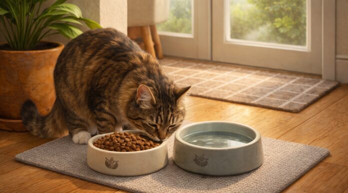 Dove mettere le ciotole del gatto in casa (senza stress e senza errori) Dove mettere le ciotole del gatto