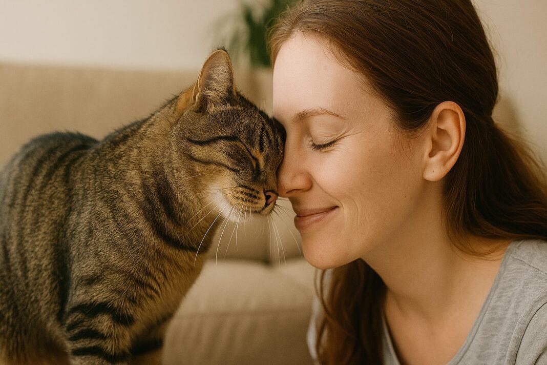 Gatto che ti dà piccoli colpi di testa Gatto che ti dà piccoli colpi di testa