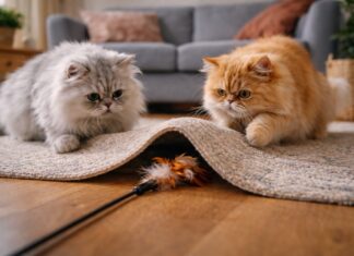 Giochi di caccia casalinghi per stimolare il gatto in casa Giochi di caccia casalinghi per stimolare il gatto in casa