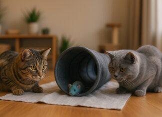 Il gioco del topo nascosto: idea semplice che manda i gatti in estasi