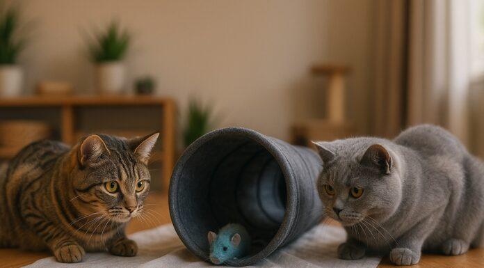 Il gioco del topo nascosto: idea semplice che manda i gatti in estasi