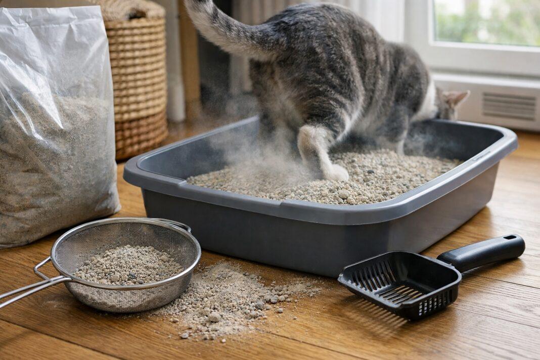 Ridurre la polvere della lettiera Ridurre la polvere della lettiera