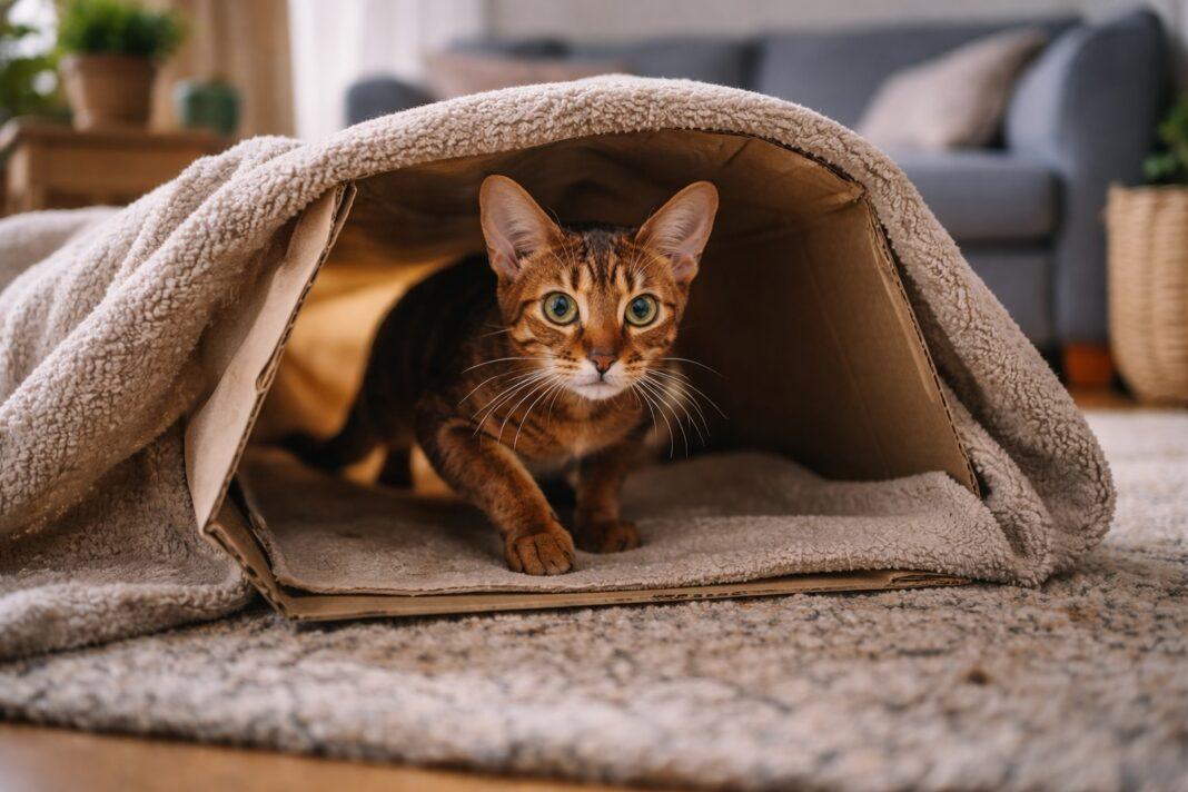 Tunnel fai-da-te per gatti curiosi Tunnel fai-da-te per gatti curiosi