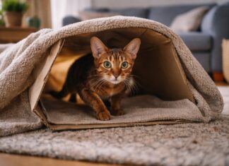 Tunnel fai-da-te per gatti curiosi Tunnel fai-da-te per gatti curiosi