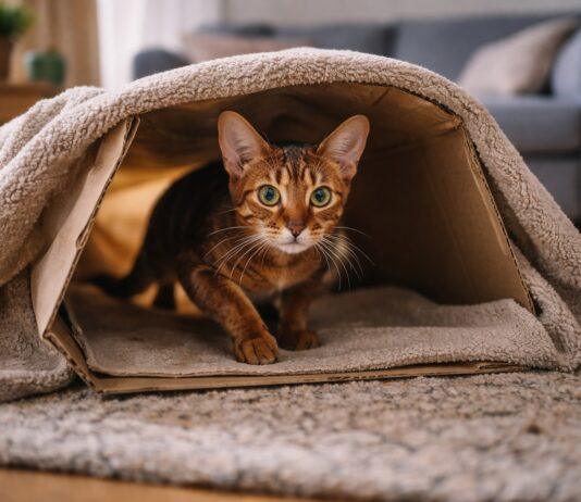 Tunnel fai-da-te per gatti curiosi