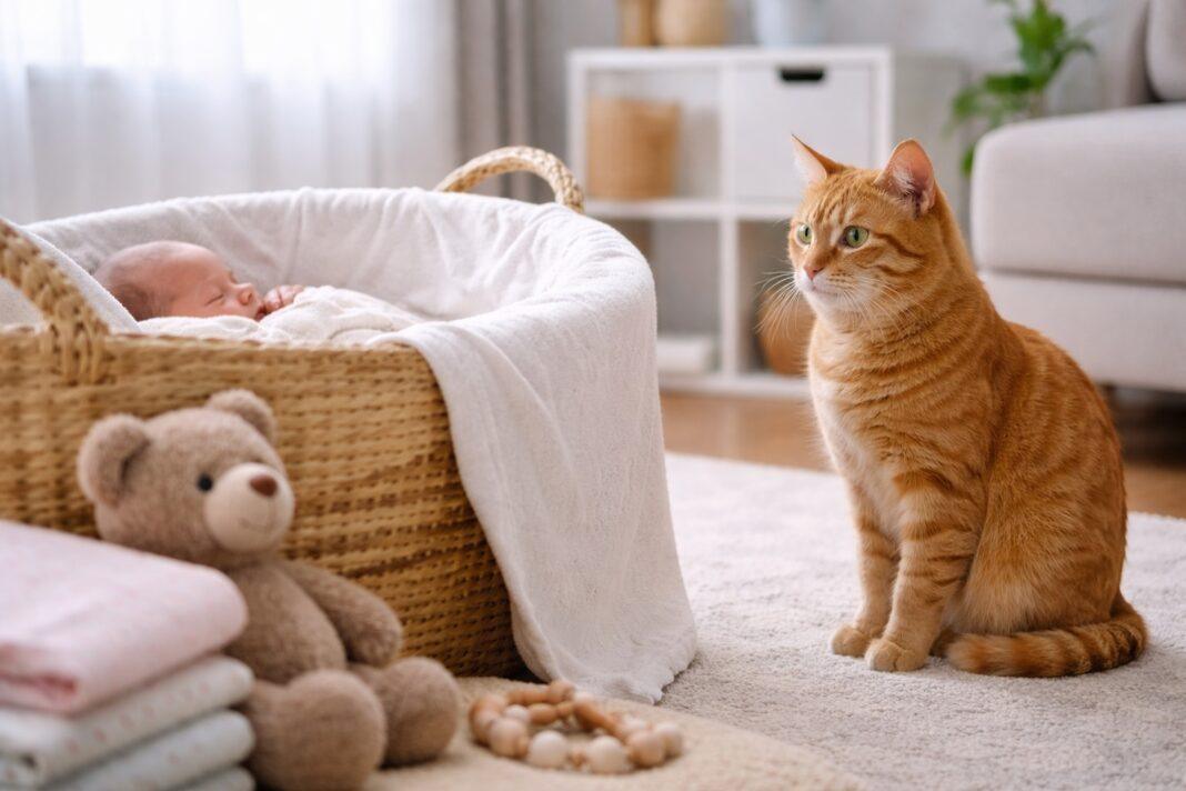 gatto e neonato gatto e neonato