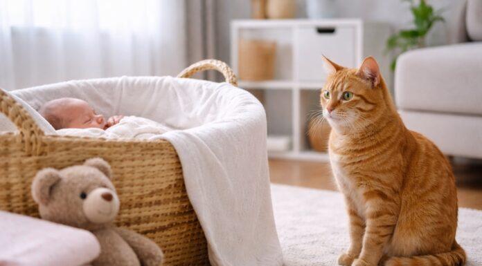 Come preparare il gatto all’arrivo di un neonato gatto e neonato