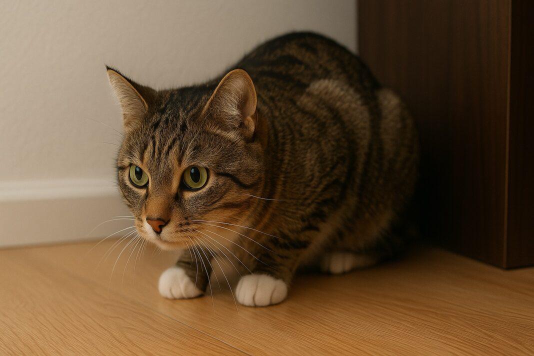 gatto si congela e osserva gatto si congela e osserva