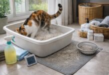 Guida completa alla gestione della lettiera del gatto (senza sporcare casa) gestione della lettiera del gatto