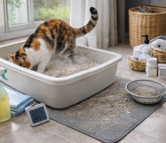 Guida completa alla gestione della lettiera del gatto (senza sporcare casa) gestione della lettiera del gatto