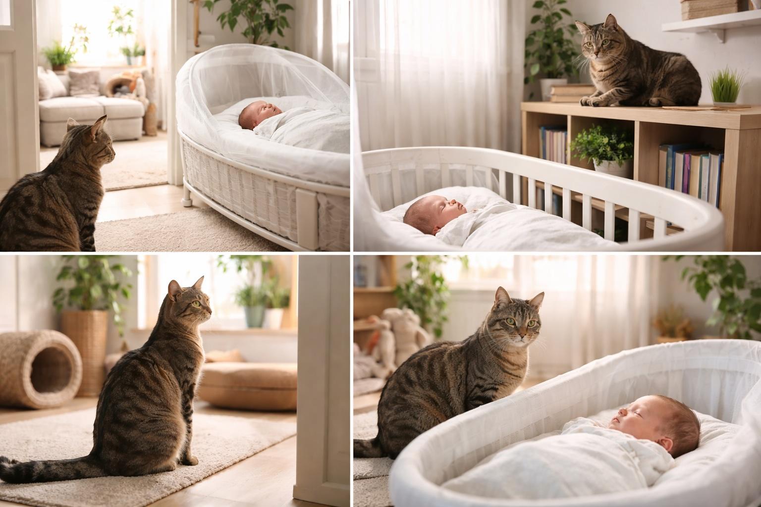 interazione gatto neonato