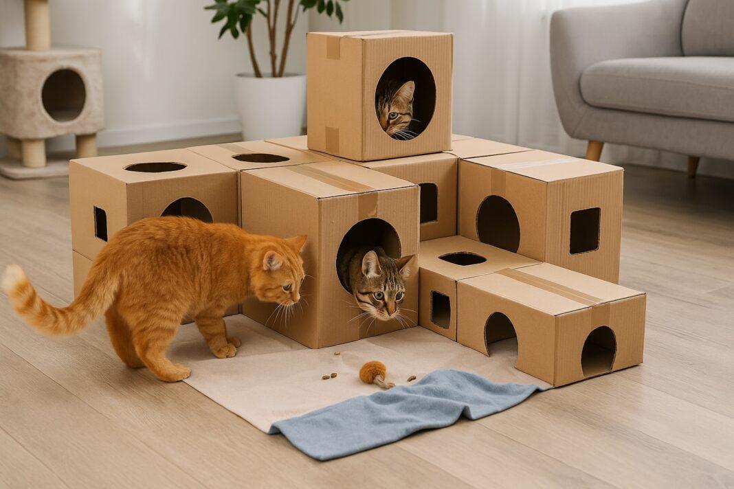 labirinto di scatole per gatti labirinto di scatole per gatti