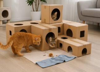 Creare un labirinto di scatole per gatti a costo zero labirinto di scatole per gatti