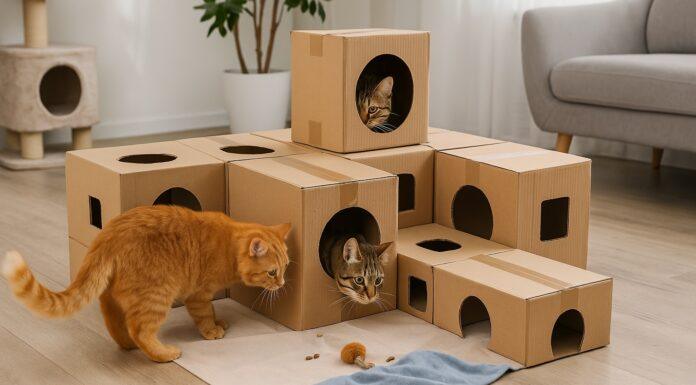 Creare un labirinto di scatole per gatti a costo zero labirinto di scatole per gatti