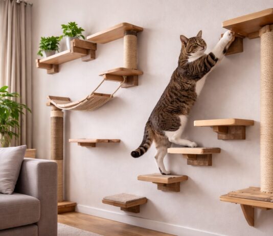 parete per arrampicata felina