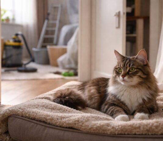 Dove sistemare il gatto durante pulizie profonde o lavori in casa Dove sistemare il gatto durante pulizie